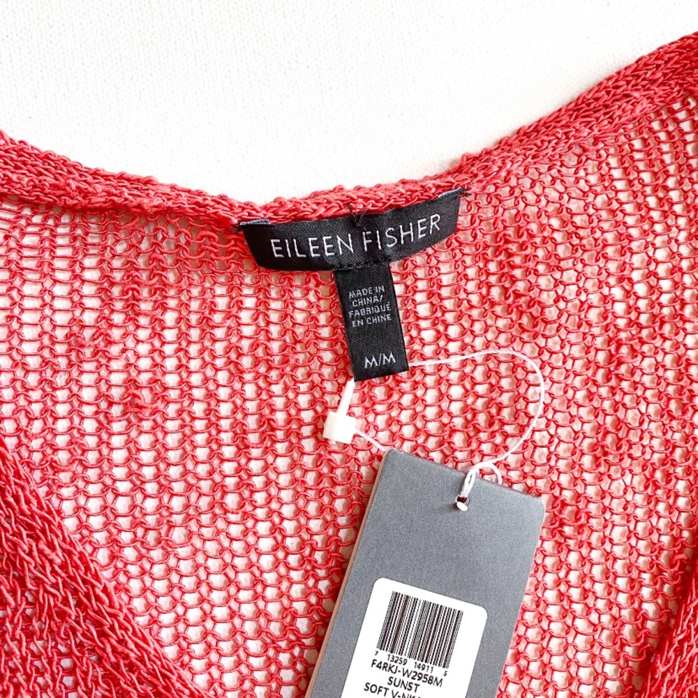 Eileen Fisher Melange Open Mesh Knit Top - Picture 5 of 8